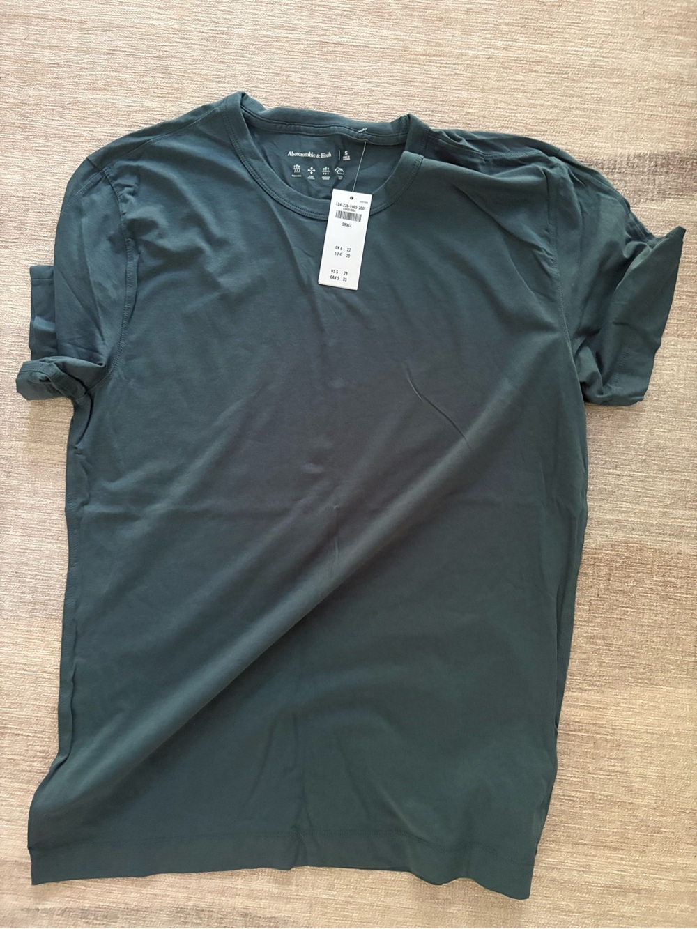 Abercrombie & Fitch Men's Crew Neck Tee — Dark Teal